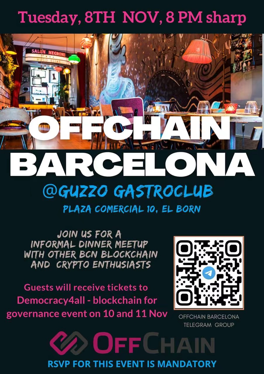 November 8, 2022 / Barcelona / GUZZO GASTROCLUB - OffChain Community