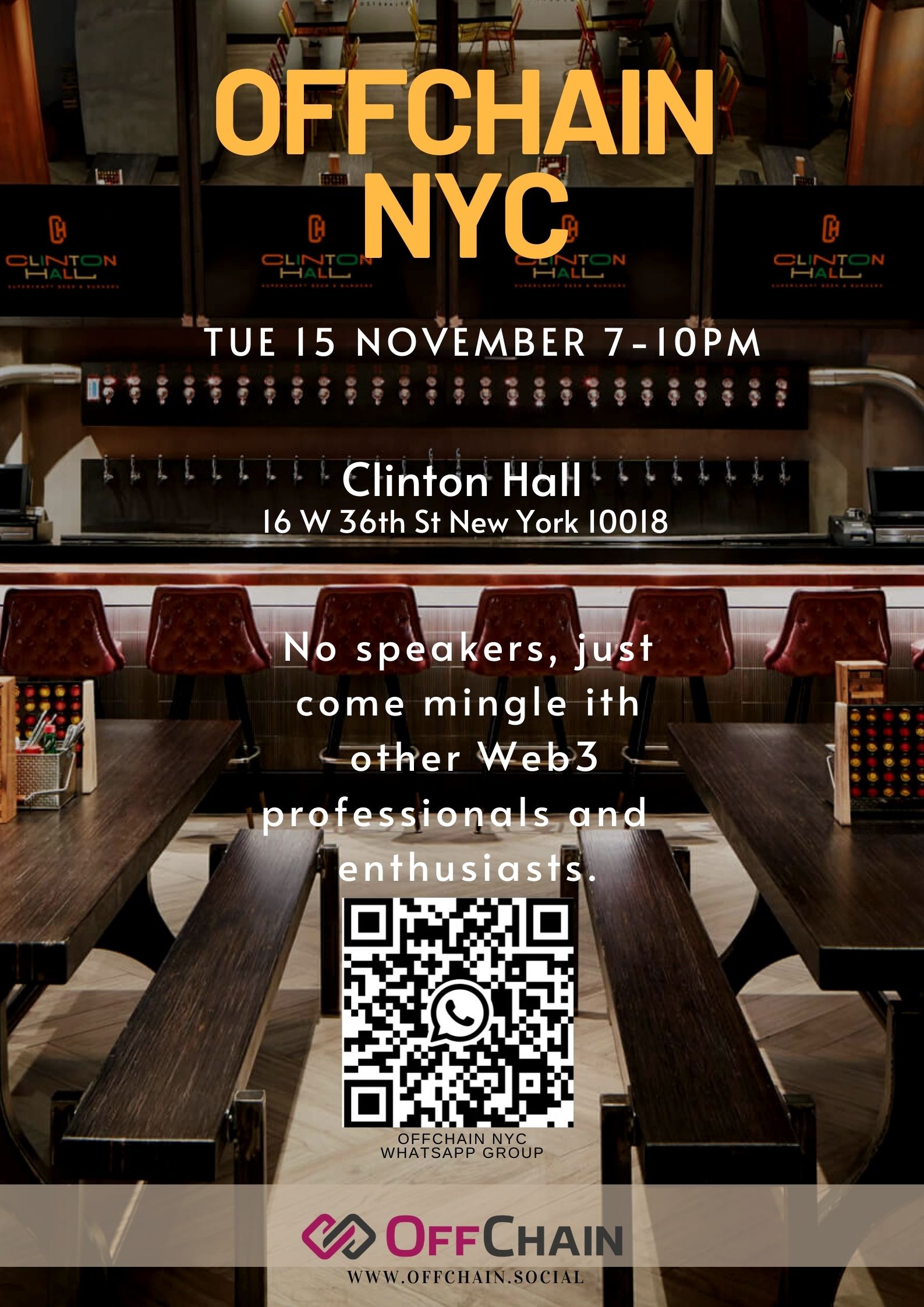 November 15, 2022 / NYC / Clinton Hall - OffChain Community