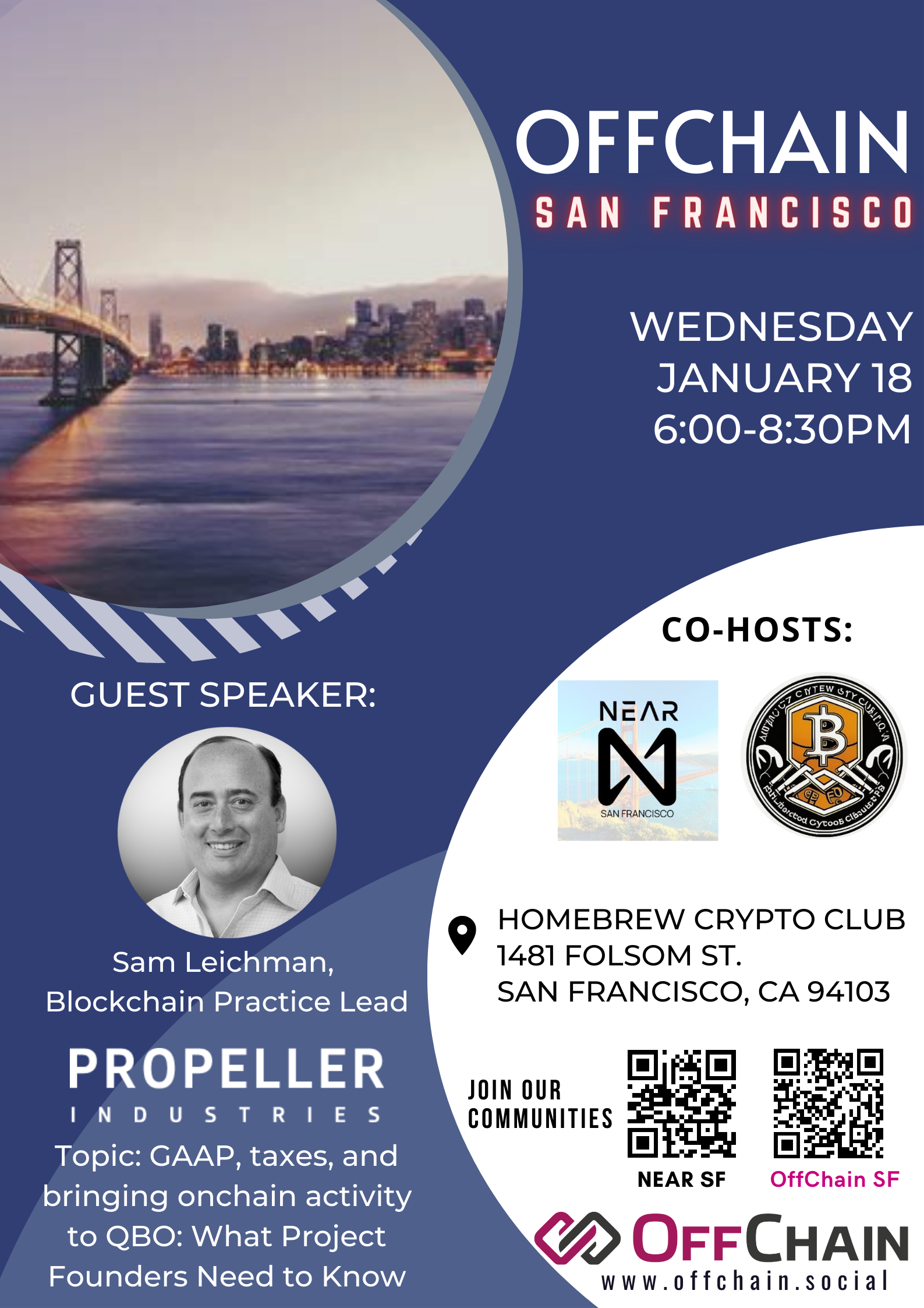 January 18, 2023 / San Francisco / Homebrew Crypto Club - OffChain Community